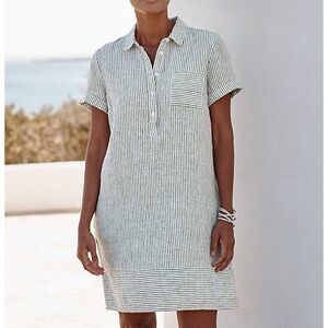 Garnet Hill Medium Linen Shirtdress